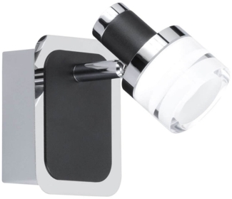 LED Wandleuchte, schwarz, Spot beweglich, H 13 cm