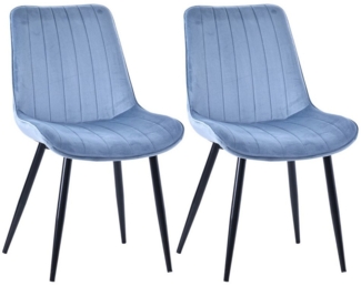 HOMAVO Esszimmerstuhl YZ1 STUHL-SET 2 Stück in Stoff oder Kunstleder – modern & gepolstert (2Set)