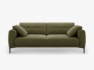 Micadoni Sofa Bemy 3-Sitzer Samt Grün