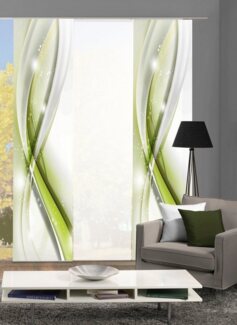 HOME WOHNIDEEN Schiebegardine GLIWE (3 St), Paneelwagen, blickdicht, Schiebevorhang Digi 3er Set GLIWE GRÜN