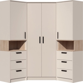 Marmex Möbel Garderoben-Set Grant Set G17, (2 Regale, 1 Eckschrank), Türen mit Soft-Close-System