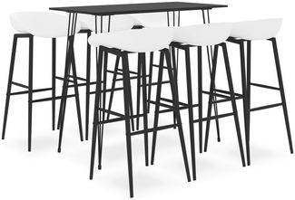 vidaXL 7-tlg. Bar-Set Schwarz und Weiß 3057396