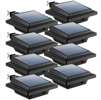 KingLux LED Dachrinnenleuchte 40LEDs Solar dachrinnenleuchten für außen mit Lichtsensor, Lichtsensor, LED fest integriert, Kaltweiss, Warmweiss