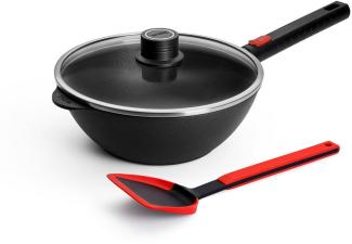 WOLL MADE IN GERMANY Wok Logic XR, Aluminiumguss, Ø 24, inkl. Deckel und Wok-Wender, Induktion