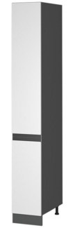 Vicco Hochschrank R-Line, Weiß/Anthrazit, 30 cm J-Shape