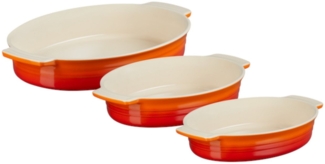 Le Creuset Auflaufform Set 3tlg. oval ofenrot - Rot