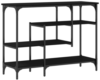 vidaXL Konsolentisch mit Regal Schwarz Eichen-Optik 100 x 35 x 75 cm 863561