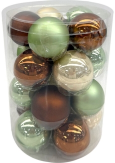 TrendLine Weihnachtskugeln aus Glas Ø 6 cm grün espresso 20 Stück