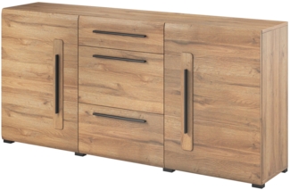 Sideboard Toro Kommode 180x39x86cm MDF Eiche Grandson 2-türig