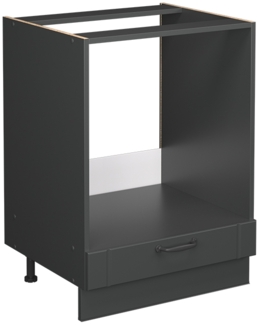 Herdumbauschrank Fame-Line Dunkelgrau 60 cm , AP Eiche Vicco