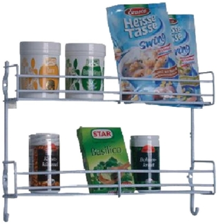 Gewürzregal mit zwei integrierten Haken