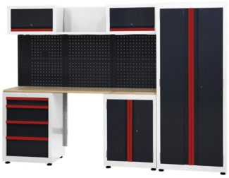 HTI-Living Werkzeugschrank Werkstattwand Havel (Stück, 1-St, 1 Werkstattwand inkl. Zubehör) Werkzeugwand Schranksystem Lochwand