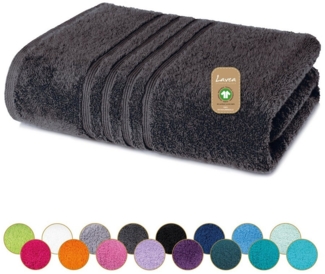 Lavea Badetuch Bali Duschtuch 100x150 cm Duschtuch 70x140 cm, Weiches Bio-Baumwollfrottee (1-St), pflegeleicht, GOTS-zertifiziert, extra saugstark mit 500g/m²