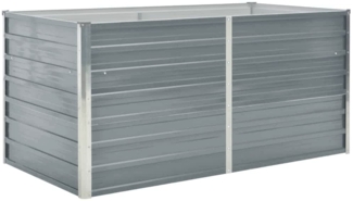 vidaXL Hochbeet 160 x 80 x 77 cm Verzinkter Stahl Grau 42404