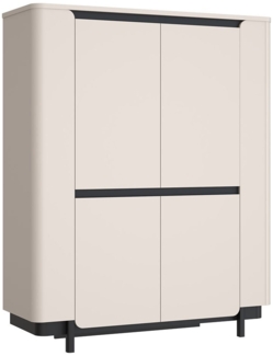 Highboard Venedig / Vodol , Holzwerkstoff , Beige , 130 x 161 x 45 cm