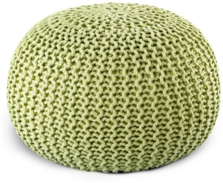 Casamia Pouf Pouf Ø 55 o. 45 cm Strickhocker Sitzpouf Bodenkissen Premium Outdoor