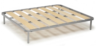 Dmora Doppelbettgestell Andrew, orthopädisches Untergestell mit breiten Lattenrosten, 100 % Made in Italy, 120 x 190 x 31 cm