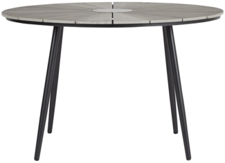 ebuy24 Gartentisch Dance Gartentisch Ø120 cm, schwarz und hellgrau.