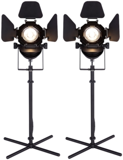 2x Verstellbare Tischleuchte, schwarz, Höhe 48,5 cm