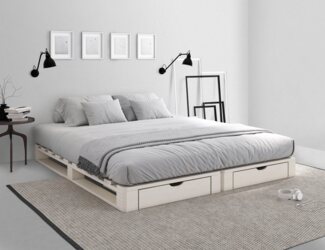 Home affaire Palettenbett "ALASCO " BESTSELLER! Mit Schublade, zertifiziertes Massivholz, erweiterbar zum Doppel- oder Familienbett