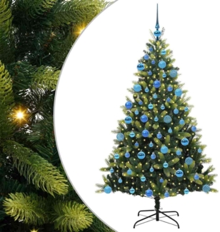 vidaXL Künstlicher Klapp-Weihnachtsbaum mit 300 LEDs Grün 180 cm 3395998