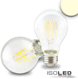 ISOLED E27 LED Birne, 5W, klar, warmweiß, dimmbar