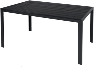 Gartengarnitur Sitzgarnitur Outdoormöbel 5-teilig 125x70cm Anthrazit/Schwarz