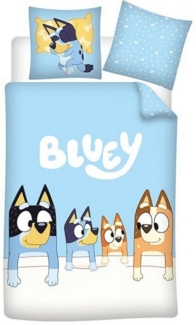 Bluey Bettwäsche Bluey und Bingo Kinder Bettwäsche, PolyCotton, 2 teilig, Bettdeckenbezug: 135-140x200cm Kissenbezug: 65x65 cm