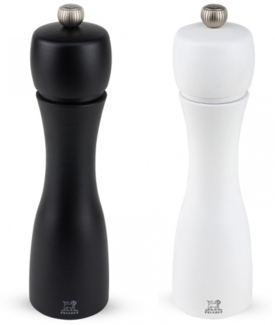 Pfeffer- + Salzmühle Tahiti Duo Schwarz & Weiß 20 cm hoch von PEUGEOT