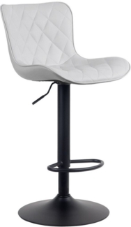 CLP Barhocker Emma höhenverstellbar und 360 drehbar,weiß Kunstleder