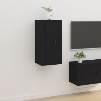 vidaXL TV-Wandschrank Schwarz 40x34,5x80 cm 816673