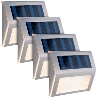 Außenwandleuchte Solar 4er Set Wegeleuchten Treppenlicht Solarleuchte 5282104