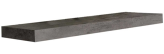 Wandregal Sheffield 60 / Shelvy 60 , Holzwerkstoff , Grau, Schwarz , 60 x 4 x 24 cm
