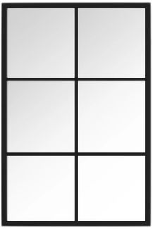 Wandspiegel, Badspiegel Schwarz 60x40 cm Metall de7073