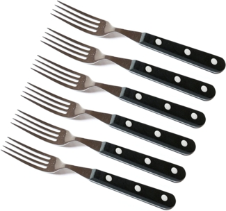 6 Stück Marsvogel 82 00 07 Steakgabel schwarz