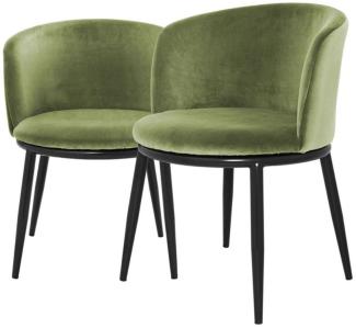 EICHHOLTZ Dining Chair Filmore Set von 2 Stk. Cameron light green