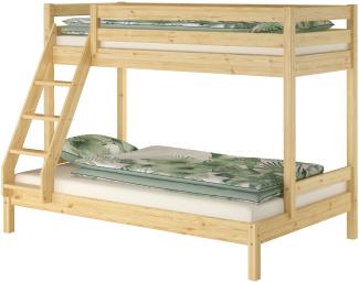 Erst-Holz Etagenbett L-Form Buche natur 90x200