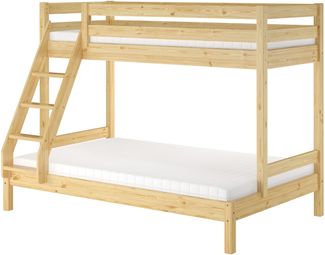 Erst-Holz Etagenbett L-Form Buche natur 90x200