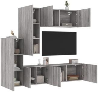 vidaXL 5-tlg. Wohnwand Grau Sonoma Holzwerkstoff 3216494