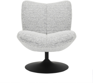 Bronx71 Sessel Moira drehbar melierter Stoff off-white/ schwarz