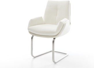 Freischwinger Clea-Flex Bouclé Soft Beige Freischwinger flach Edelstahl