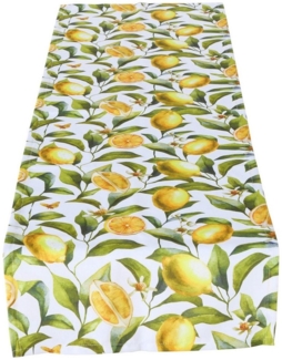 BOLTZE GRUPPE GmbH Tischläufer ZITRONELLA, B 40 cm, L 140 cm, Weiß, Gelb, Grün, Zitronenmotive