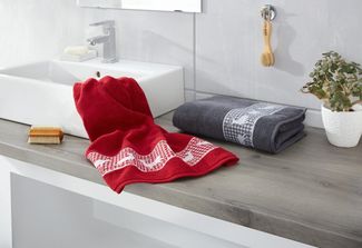 Dyckhoff Handtuch Set Hirschparade, Frottier (Set, 3-St), Made in Germany (2 Handtücher, 1 Duschtuch)