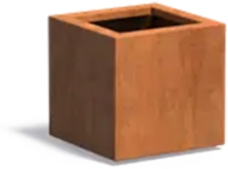 Adezz Pflanzgefäß Carrez Standard Quadrat aus Corten-Stahl Pflanzkübel 40x40x40 cm