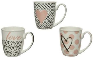 Kaemingk Becher Becher Kaffeetassen Teetasse Porzellan Herzen 3er Set
