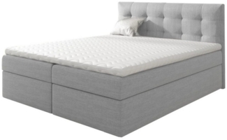 Beautysofa Boxspringbett Kontinentales mit Bettkasten TOPIQ (Bett für Schlafzimmer), 140, 160, 180 cm, mit 2x Bettkästen, Federkernmatratze