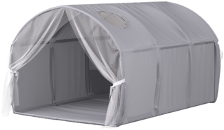 Tunnelzelt Kubby Grau 100x80 cm mit Fenster und Netz Vitalispa