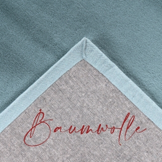 Teppich Wohnzimmer Hochflor - Einfarbig Blau - 160x230cm - Kuschelig Weich Samtweich - Schlafzimmer Dekoration - Deko Teppiche