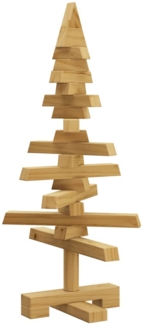 vidaXL Holz Weihnachtsbaum mit Ständer Braun 60 cm Massivholz Kiefer 42016697