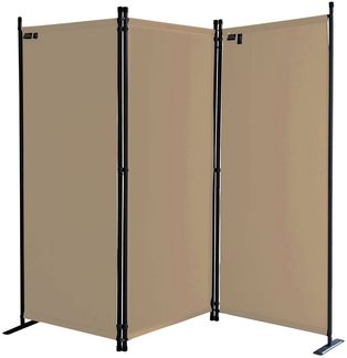 Quick Star Paravent Paravent 3tlg. 170x165cm Sand